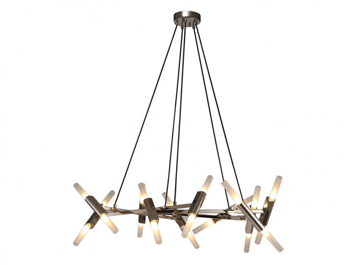 Manhattan Ave. Square Chandelier in Polished Nickel by Avenue Lighting