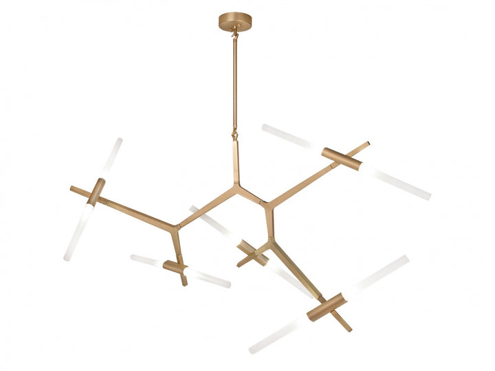 San Vicente Geometric Chandelier in Brushed Brass by Avenue Lighting