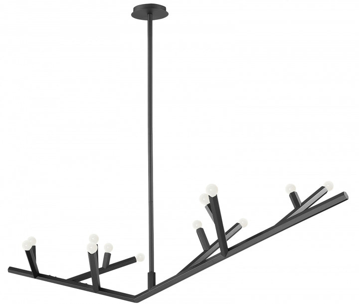 The Oaks Branch Chandelier in Black by Avenue Lighting