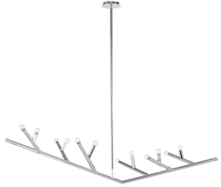 The Oaks Branch Chandelier in Polished Nickel by Avenue Lighting