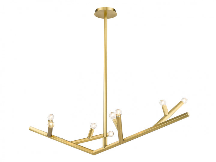 The Oaks Branch Chandelier in Brushed Brass by Avenue Lighting