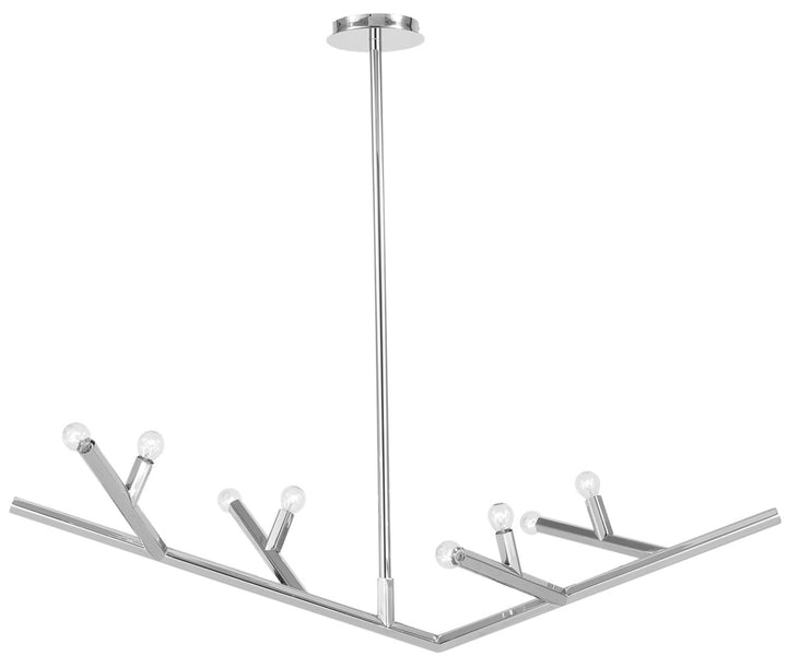 The Oaks Branch Chandelier in Polished Nickel by Avenue Lighting