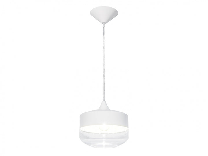 Robertson Pendant in White/Clear Glass by Avenue Lighting