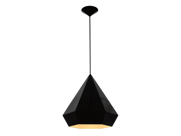 Doheny Geometric Gemstone Shape Pendant in Black by Avenue Lighting