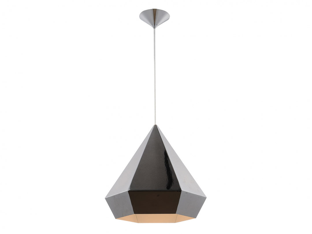 Doheny Geometric Gemstone Shape Pendant in Chrome by Avenue Lighting