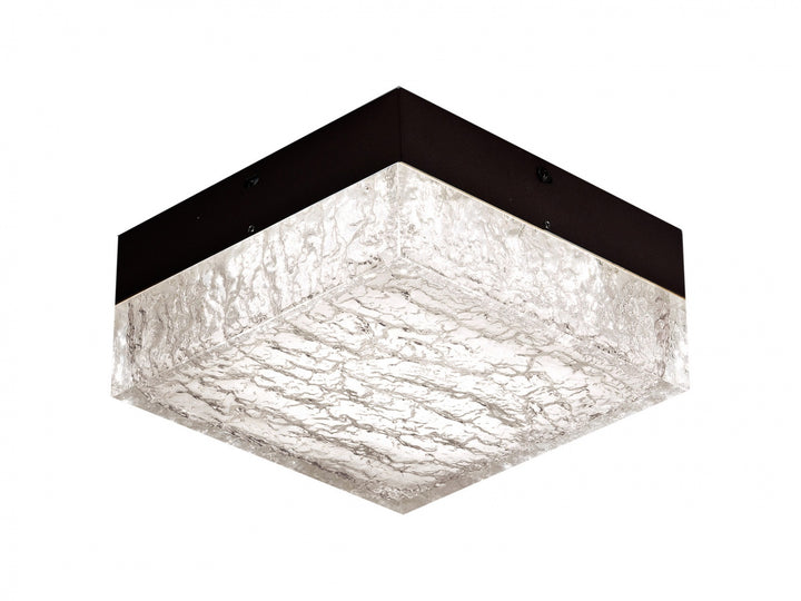 Cermack St. 8"W Square LED Flush Mount, Black