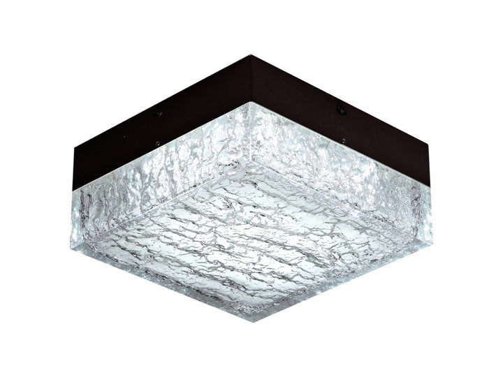 Cermack St. 8"W Square LED Flush Mount, Black