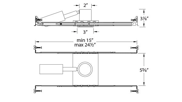 1" LEDme Square Open Reflector Downlight w/ Integral Driver
