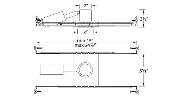 1" LEDme Square Adjustable Downlight w/ Integral Driver