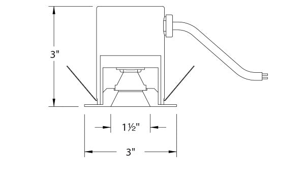 1" LEDme Square Open Reflector Downlight (Remote Driver)