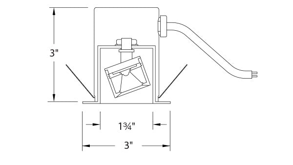 1" LEDme Square Adjustable Downlight (Remote Driver)