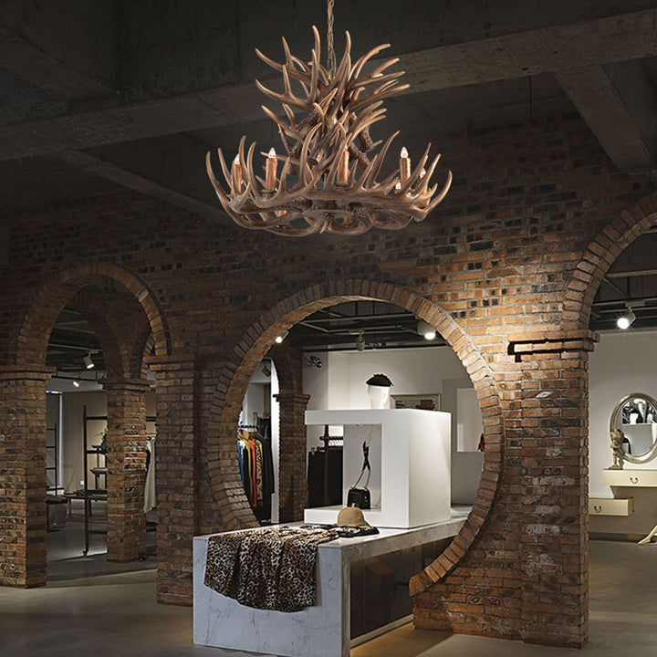 Polyresin Antler Chandelier by Bethel - view 3