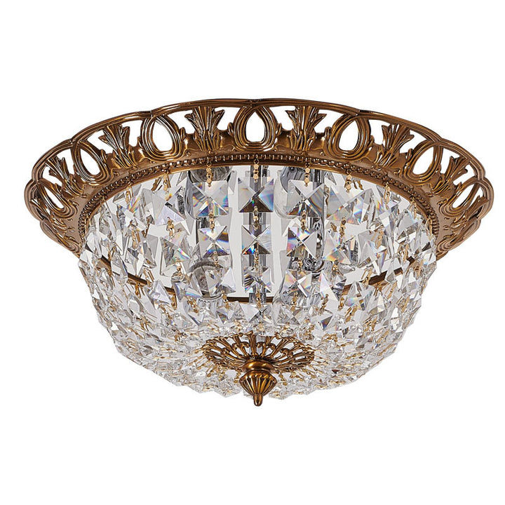 Frame Semi Flush Mount with Clear Hanging Crystals (JD03) by Bethel - view 2