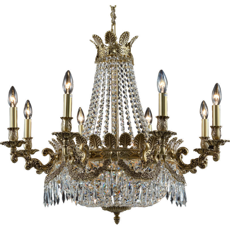 Brass Crystal Chandelier by Bethel