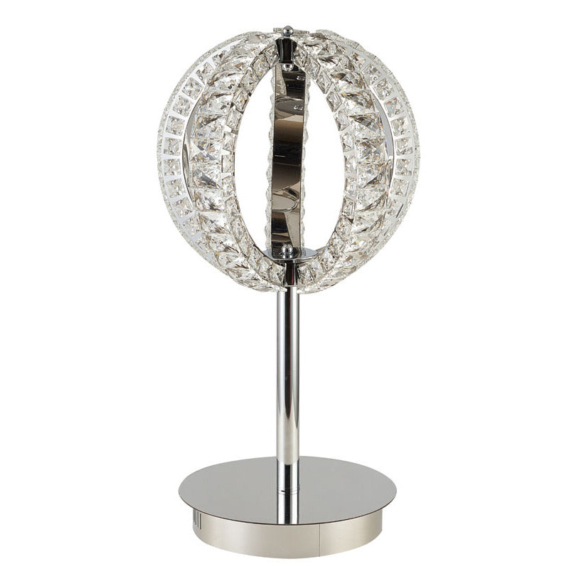 Orb Frame LED Table Lamp with Clear Crystals by Bethel - view 2