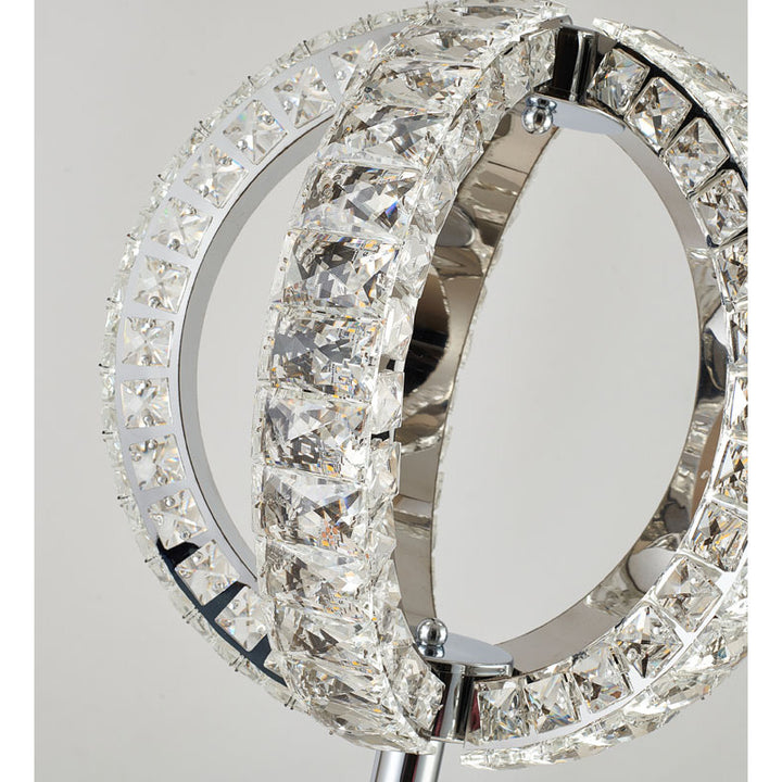 Orb Frame LED Table Lamp with Clear Crystals by Bethel - view 3
