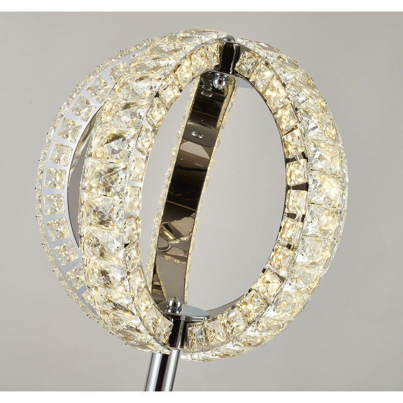Orb Frame LED Table Lamp with Clear Crystals by Bethel - view 4
