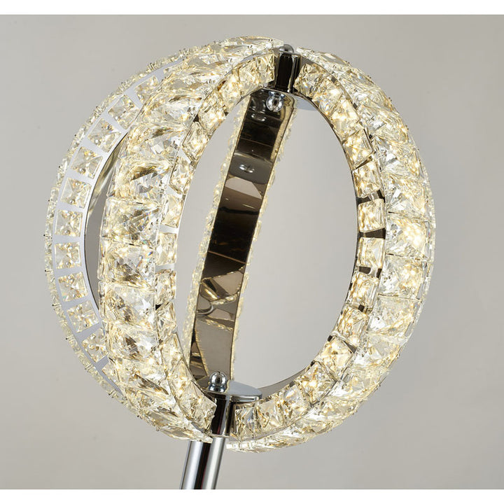 Orb Frame LED Table Lamp with Clear Crystals by Bethel - view 4