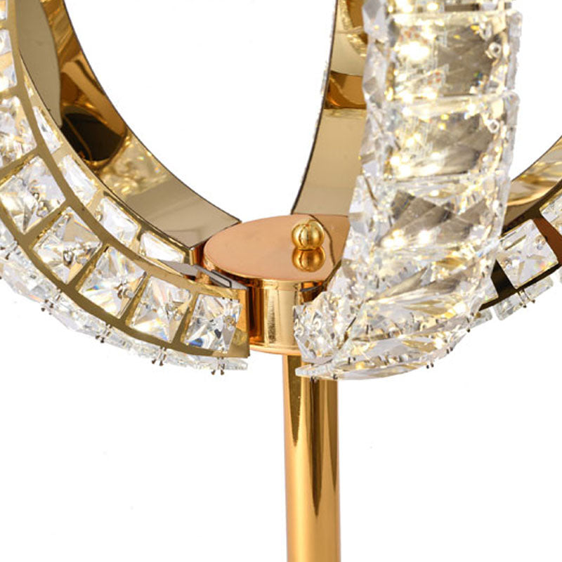 Orb Frame LED Table Lamp with Clear Crystals by Bethel - view 12