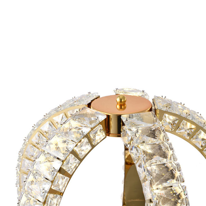 Orb Frame LED Table Lamp with Clear Crystals by Bethel - view 13