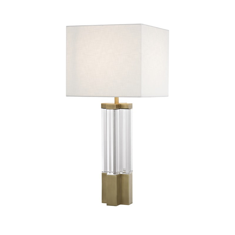 Crystal Table Lamp (JTL132) in Brass by Bethel