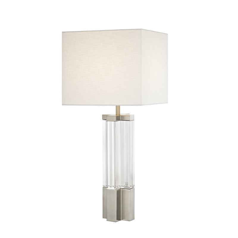 Crystal Table Lamp (JTL132) in Polished Nickel by Bethel