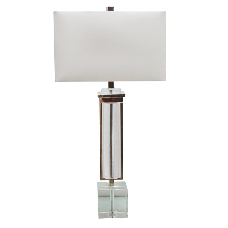 Crystal Table Lamp (JTL41) in Polished Nickel by Bethel