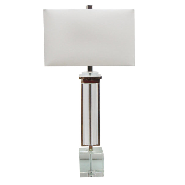 Crystal Table Lamp (JTL41) in Polished Nickel by Bethel