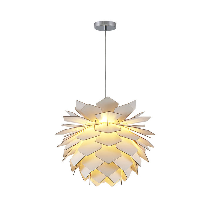 Natural Frame Artichoke Ceiling Fixture in White by Bethel