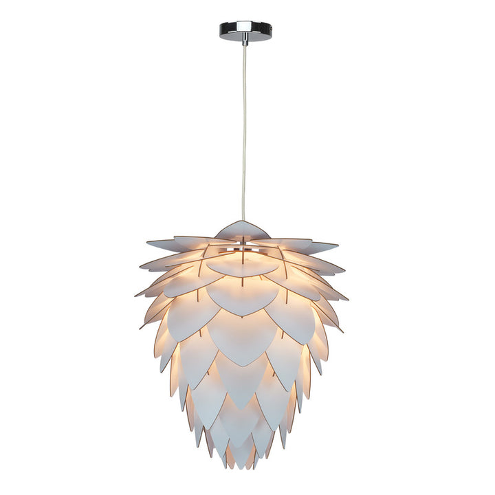Natural Frame Artichoke Ceiling Fixture in White by Bethel