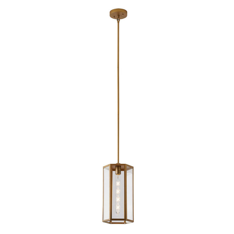 Brass Glass Outdoor Pendant by Bethel