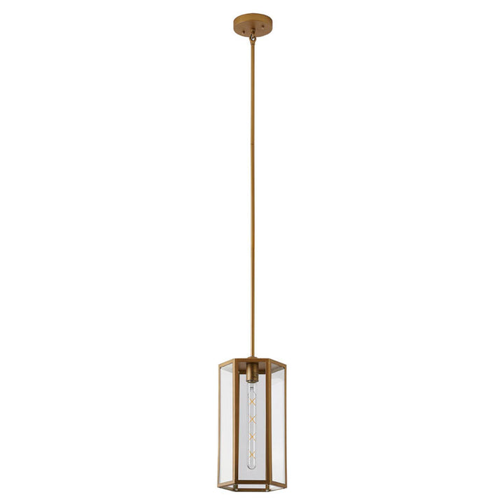 Brass Glass Outdoor Pendant by Bethel - view 2