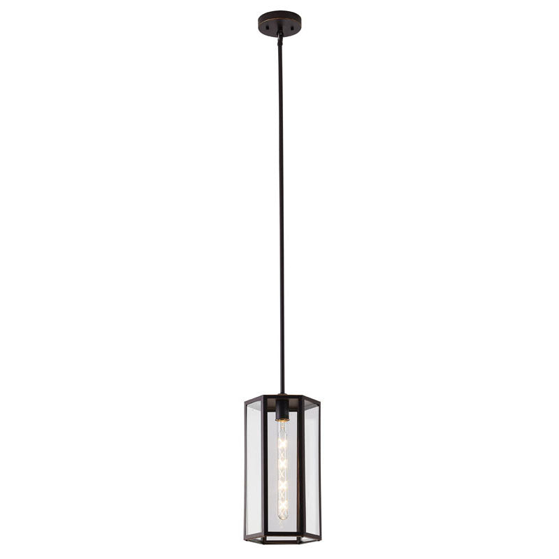 Black Glass Outdoor Pendant by Bethel