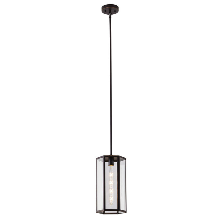 Black Glass Outdoor Pendant by Bethel