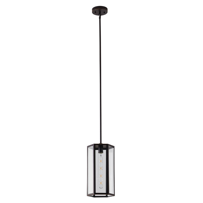 Black Glass Outdoor Pendant by Bethel - view 2