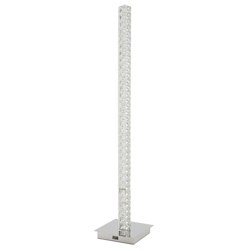 Clear Crystal LED Stick Floor Lamp with Stainless Steel Frame by Bethel - view 2