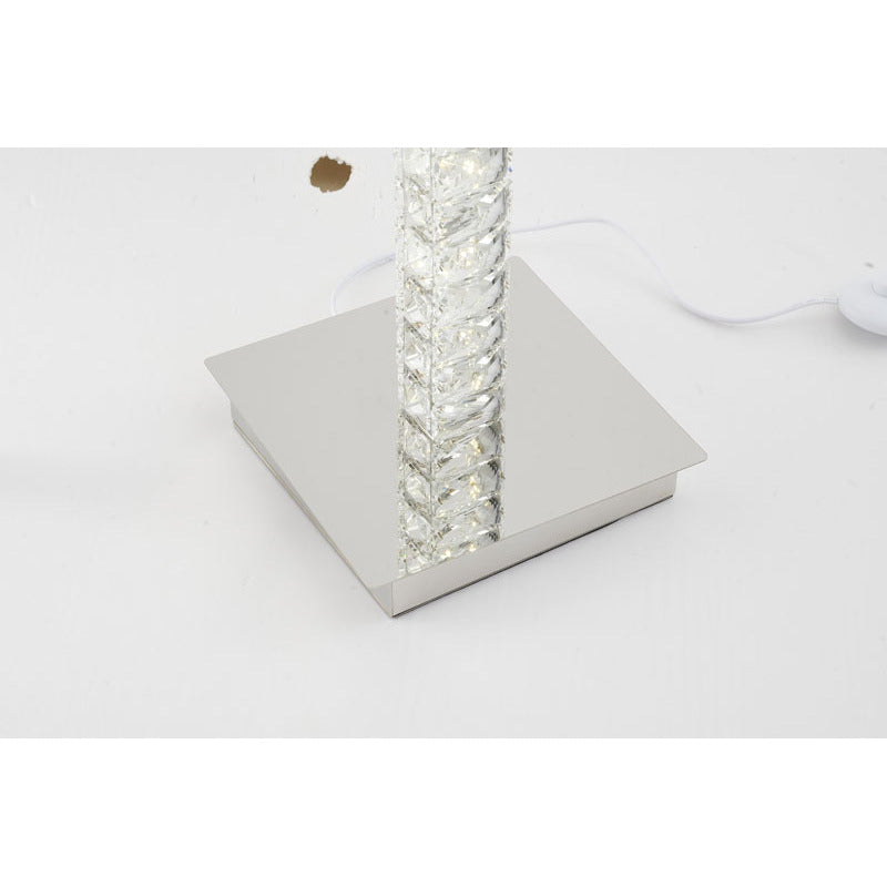 Clear Crystal LED Stick Floor Lamp with Stainless Steel Frame by Bethel - view 4