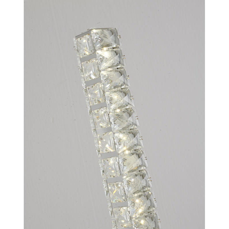 Clear Crystal LED Stick Floor Lamp with Stainless Steel Frame by Bethel - view 5