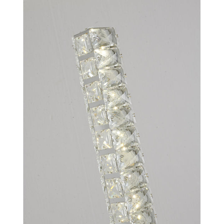Clear Crystal LED Stick Floor Lamp with Stainless Steel Frame by Bethel - view 5