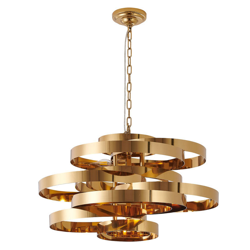 Shiny Gold Stainless Steel Orb Chandelier by Bethel