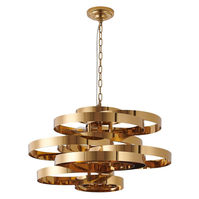 Shiny Gold Stainless Steel Orb Chandelier by Bethel - view 2