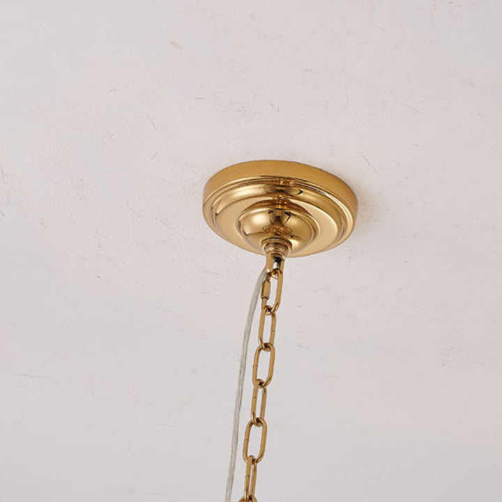Shiny Gold Stainless Steel Orb Chandelier by Bethel - view 5