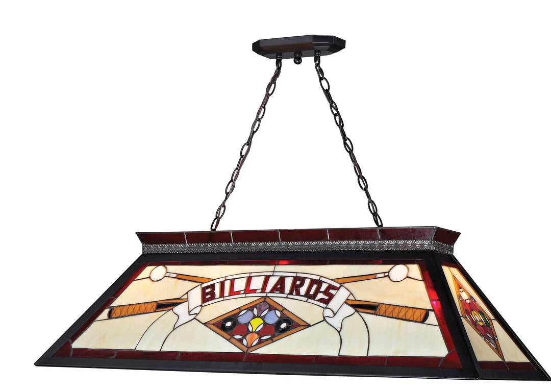 Tiffany Billiard - 4 Light Billiard Light (KD27RED)