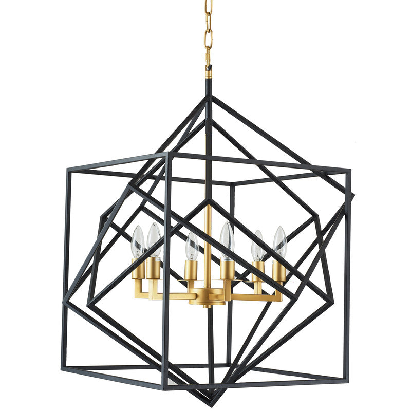 Interlocked Box Chandelier by Bethel - view 2