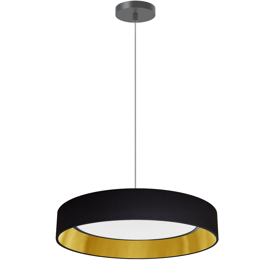 Kathleen 25W 5CCT Pendant in Black & Gold by Dainolite