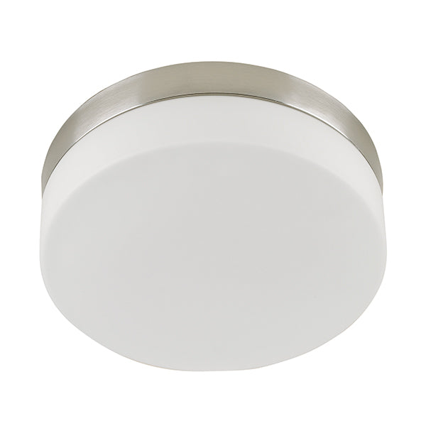Aura LED Flush Mount in Brushed Chrome by Russell