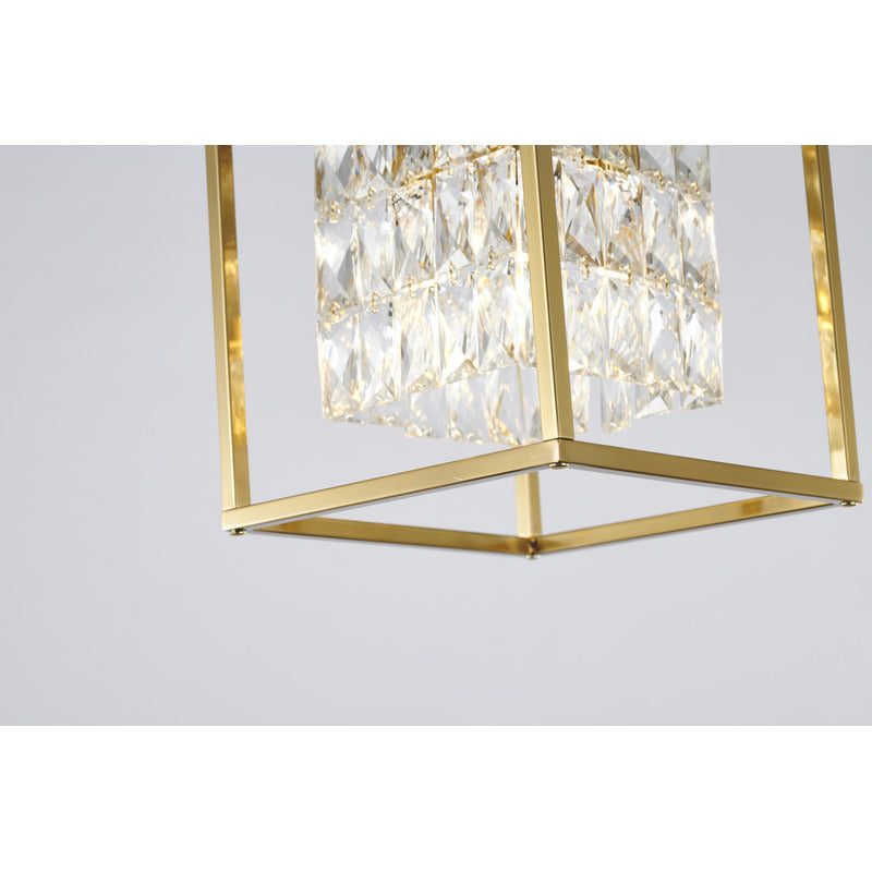 Metal Frame Chandelier with Clear Hanging Crystals (LA11) by Bethel - view 8