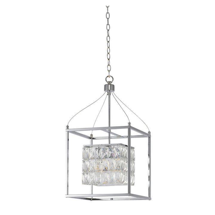 Metal Frame Chandelier with Clear Hanging Crystals (LA11) by Bethel - view 13