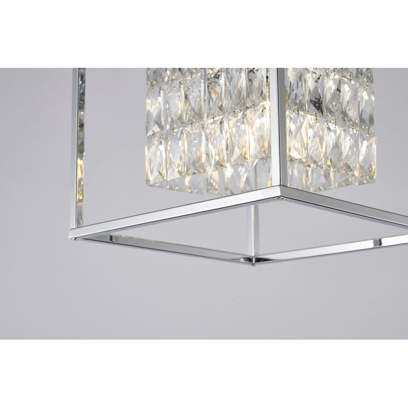 Metal Frame Chandelier with Clear Hanging Crystals (LA11) by Bethel - view 15