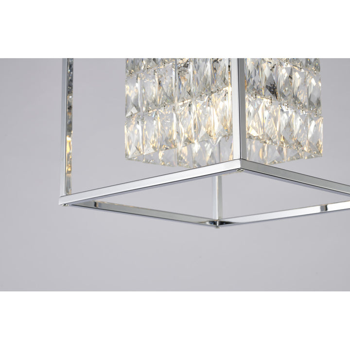 Metal Frame Chandelier with Clear Hanging Crystals (LA11) by Bethel - view 15